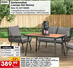 Netto Marken-Discount SWING Gartenmöbel Lounge-Set Sienna Angebot