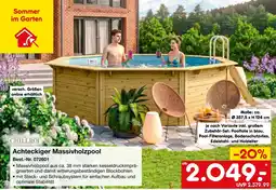 Netto Marken-Discount CHILLROI Achteckiger Massivholzpool Angebot