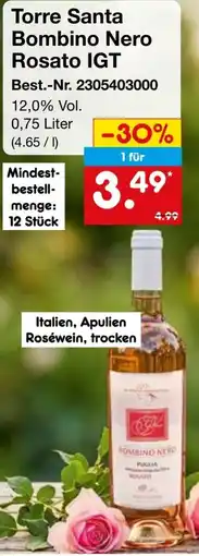 Netto Marken-Discount Torre Santa Bombino Nero Rosato IGT Angebot