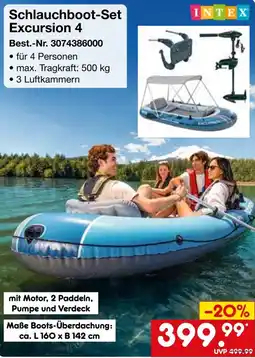Netto Marken-Discount INTEX Schlauchboot-Set Excursion 4 Angebot