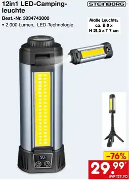 Netto Marken-Discount STEINBORG 12in1 LED-Campingleuchte Angebot