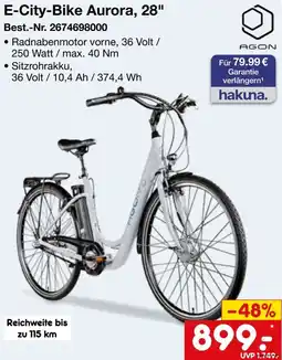 Netto Marken-Discount AGON E-City-Bike Aurora, 28" Angebot