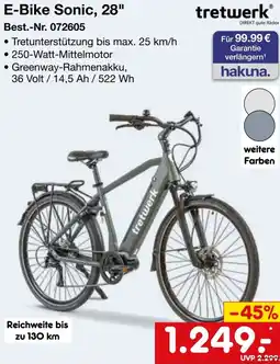 Netto Marken-Discount tretwerk E-Bike Sonic, 28" Angebot