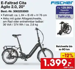 Netto Marken-Discount FISCHER E-Faltrad Cita Agilo 2.0, 20" Angebot
