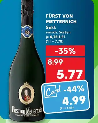 Kaufland Fürst Von Metternich Sekt je 0,75 L Fl Angebot