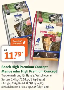 Fressnapf Bosch High Premium Concept Menue oder High Premium Concept Angebot