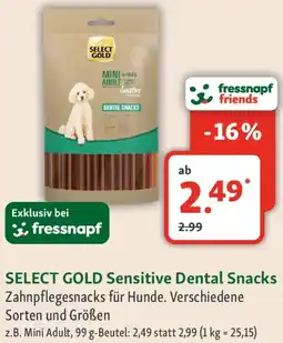 Fressnapf SELECT GOLD Sensitive Dental Snacks Angebot