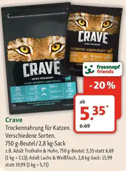 Fressnapf Crave Trockennahrung für Katzen Angebot
