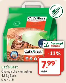 Fressnapf Cat's Best Ökologische Klumpstreu Angebot