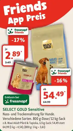 Fressnapf SELECT GOLD Sensitive Angebot