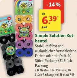 Fressnapf Simple Solution Kotbeutel Angebot