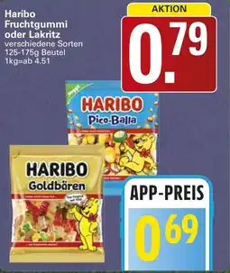 WEZ Haribo Fruchtgummi oder Lakritz Angebot