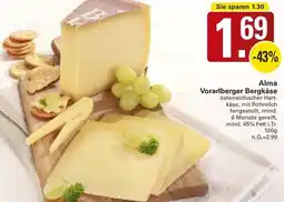 WEZ Alma Vorarlberger Bergkäse Angebot