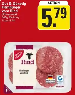 WEZ Gut & Günstig Hamburger vom Rind Angebot
