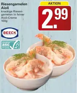 WEZ Beeck riesengarnelen aioli Angebot