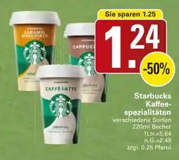 WEZ Starbucks Kaffeespezialitäten Angebot