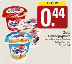 WEZ Zott Sahnejoghurt Angebot