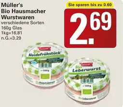 WEZ Müller's Bio Hausmacher Wurstwaren Angebot