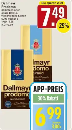 WEZ Dallmayr Prodomo Angebot