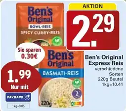 WEZ Ben's Original Express Reis Angebot
