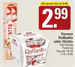 WEZ Ferrero Raffaello oder Giotto Angebot