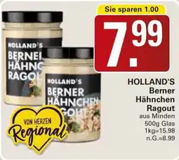 WEZ Holland's berner hähnchen ragout Angebot