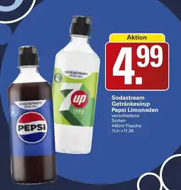WEZ Sodastream Getränkesirup Pepsi Limonaden Angebot