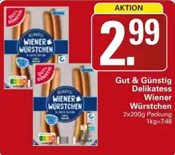 WEZ Gut & Günstig Delikatess Wiener Würstchen Angebot