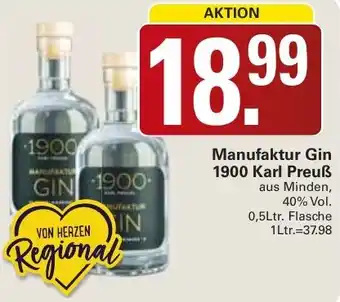 WEZ Manufaktur Gin 1900 Karl Preuß Angebot