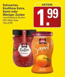 WEZ Schwartau Konfitüre Extra, Samt oder Weniger Zucker Angebot