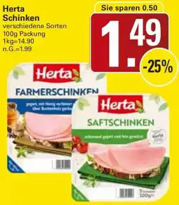 WEZ Herta Schinken Angebot
