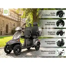 Netto Marken-Discount E-Seniorenmobil Vista Quarter-1L, Lithium-Akku, 4-Rad, 60V, 1000 Watt, Komfort-Sitz, Grau Angebot