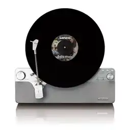 Netto Marken-Discount Lenco Vollautomatischer vertikaler Plattenspieler mit eingebauten Lautsprechern und Bluetooth Silver Angebot