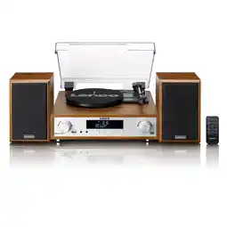 Netto Marken-Discount Lenco HiFi-Stereoanlage mit Plattenspieler, DAB+/FM-Radio und Bluetooth Wood Angebot
