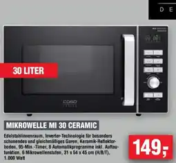 Handelshof caso DESIGN Mikrowelle mi 30 ceramic Angebot