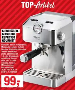 Handelshof caso DESIGN Siebträgermaschine espresso gourmet Angebot