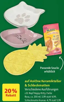 Fressnapf auf AniOne Keramikteller & Schleckmatten Angebot
