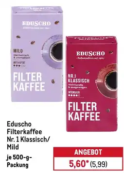 METRO Eduscho Filterkaffee Nr. 1 Klassisch/ Mild Angebot