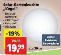 Thomas Philipps Solar-Gartenleuchte „Kugel“ Angebot