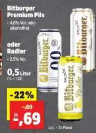 Thomas Philipps Bitburger Premium Pils oder Radler Angebot