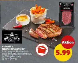 PENNY BUTCHER'S Frisches Sirloin Steak Angebot