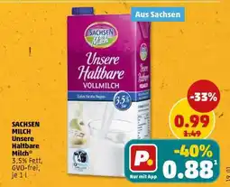 PENNY SACHSEN MILCH Unsere Haltbare Milch Angebot