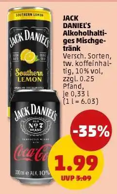 PENNY JACK DANIEL'S Alkoholhaltiges Mischgetränk Angebot
