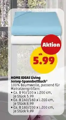 PENNY HOME IDEAS living Jersey-Spannbetttuch Angebot