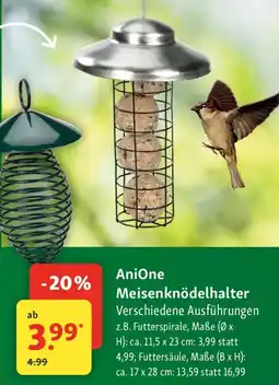 Fressnapf AniOne Meisenknödelhalter Angebot