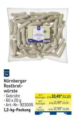 METRO Nürnberger Rostbratwürste Angebot