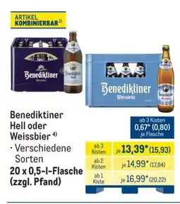 METRO Benediktiner Hell oder Weissbier Angebot
