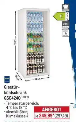 METRO Glastürkühlschrank GSC4240 Angebot