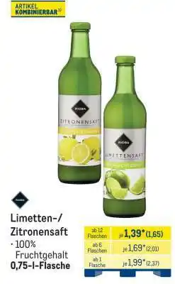 METRO Rioba Limetten-/Zitronensaft Angebot