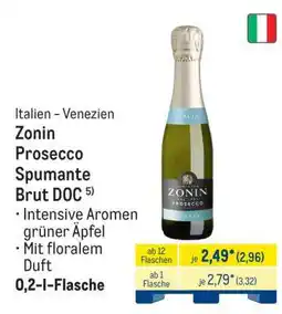 METRO Zonin Prosecco Spumante Brut DOC Angebot